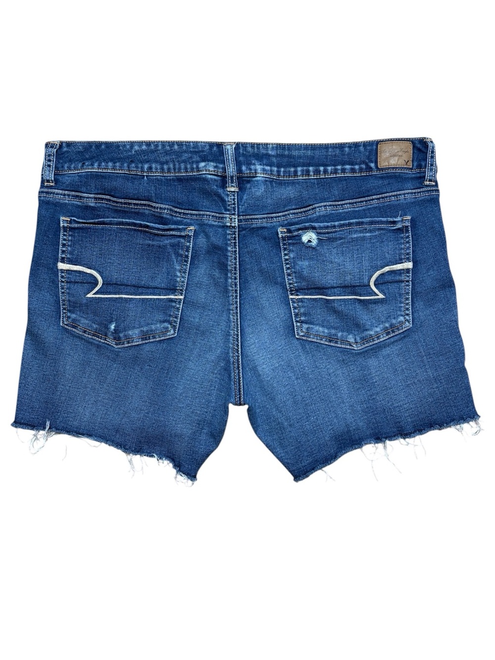 American Eagle Wm’s Super Stretch Denim Cutoff Shorts In Sz 18